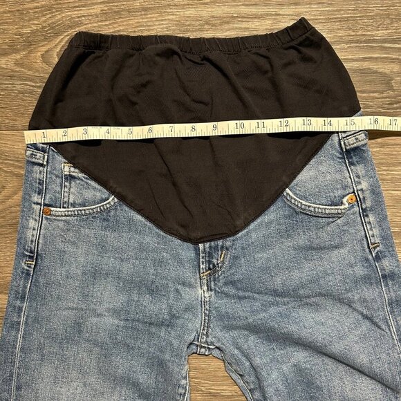 Citizens of Humanity 27 Maternity Jeans Full Panel Straight Crop Leg Light Wash - Picture 4 of 12